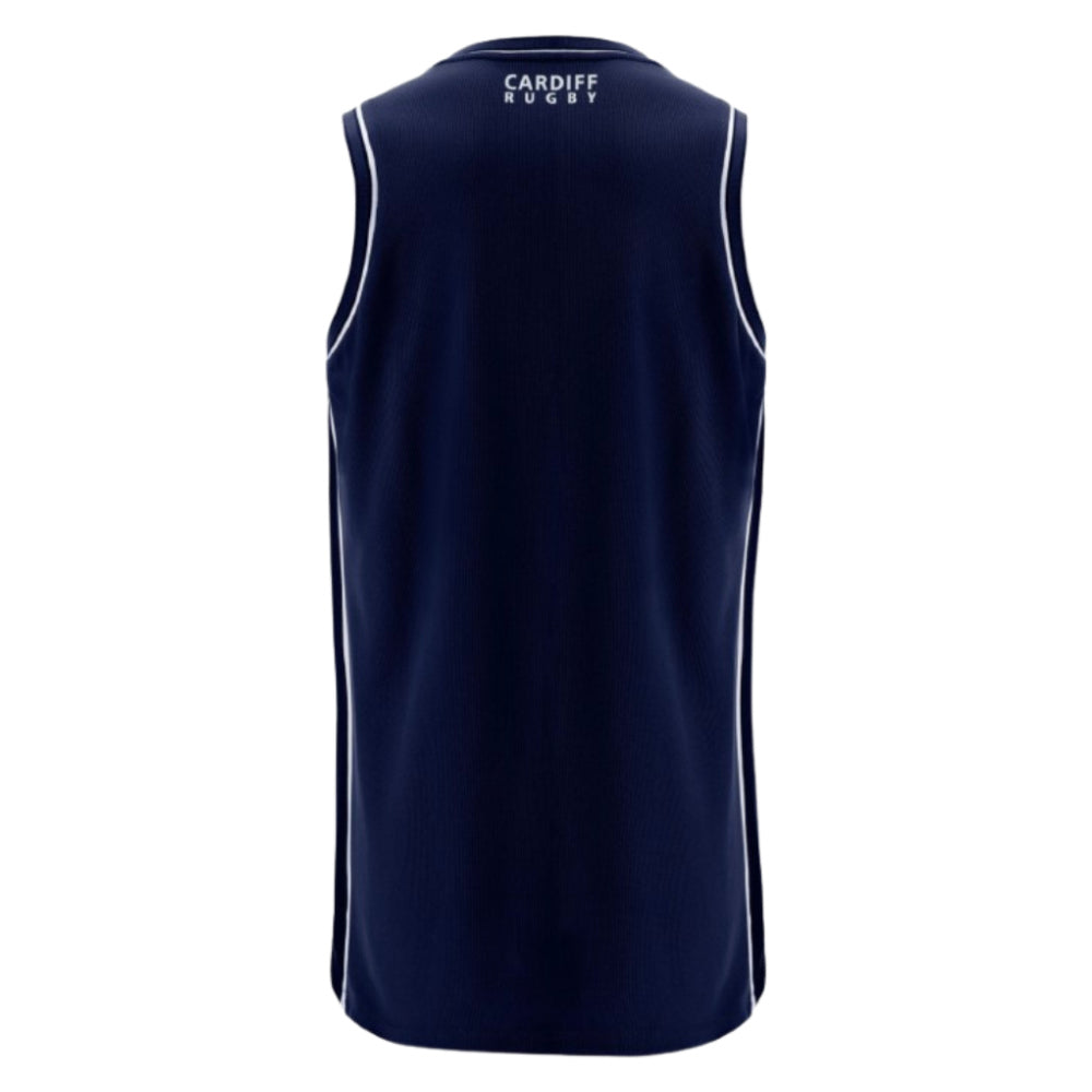 2025-2026 Cardiff Blues Basketball Singlet (Navy) (Your Name) Product - Hero Shirts Macron