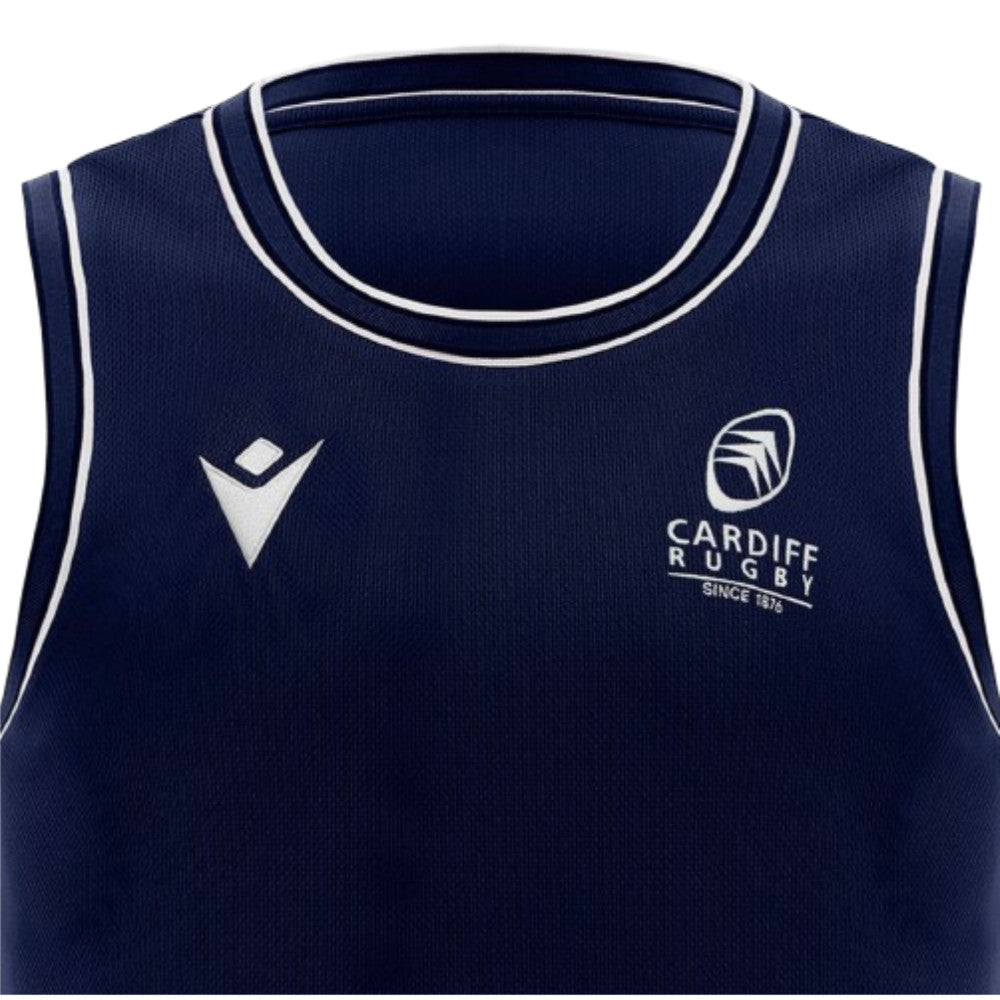 2025-2026 Cardiff Blues Basketball Singlet (Navy) Product - Sleeveless Macron