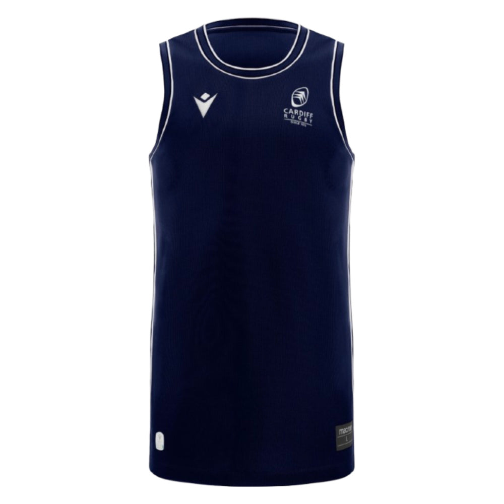 2025-2026 Cardiff Blues Basketball Singlet (Navy) (Your Name) Product - Hero Shirts Macron