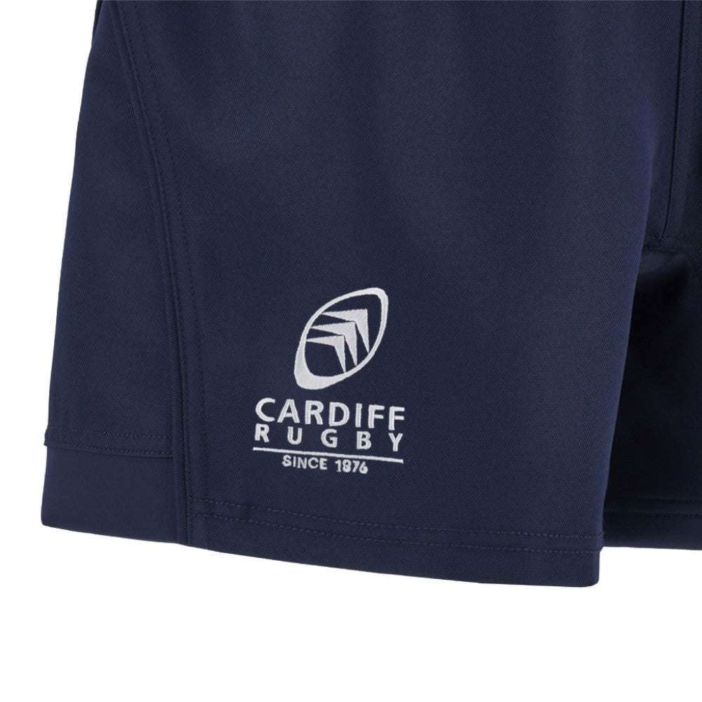 2025-2026 Cardiff Blues Rugby Training Shorts (Navy) Product - Shorts Macron