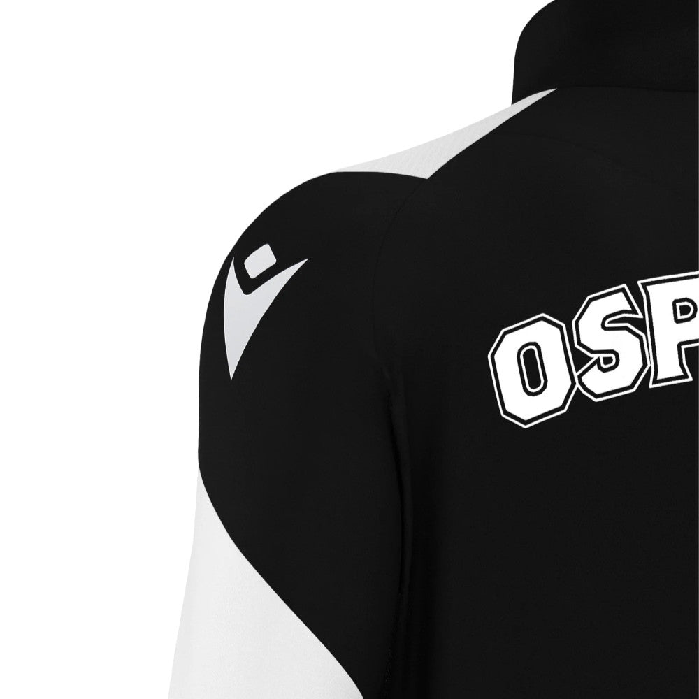 2025-2026 Ospreys Rugby 1/4 Zip Training Top (Black) Product - Training Tops Macron