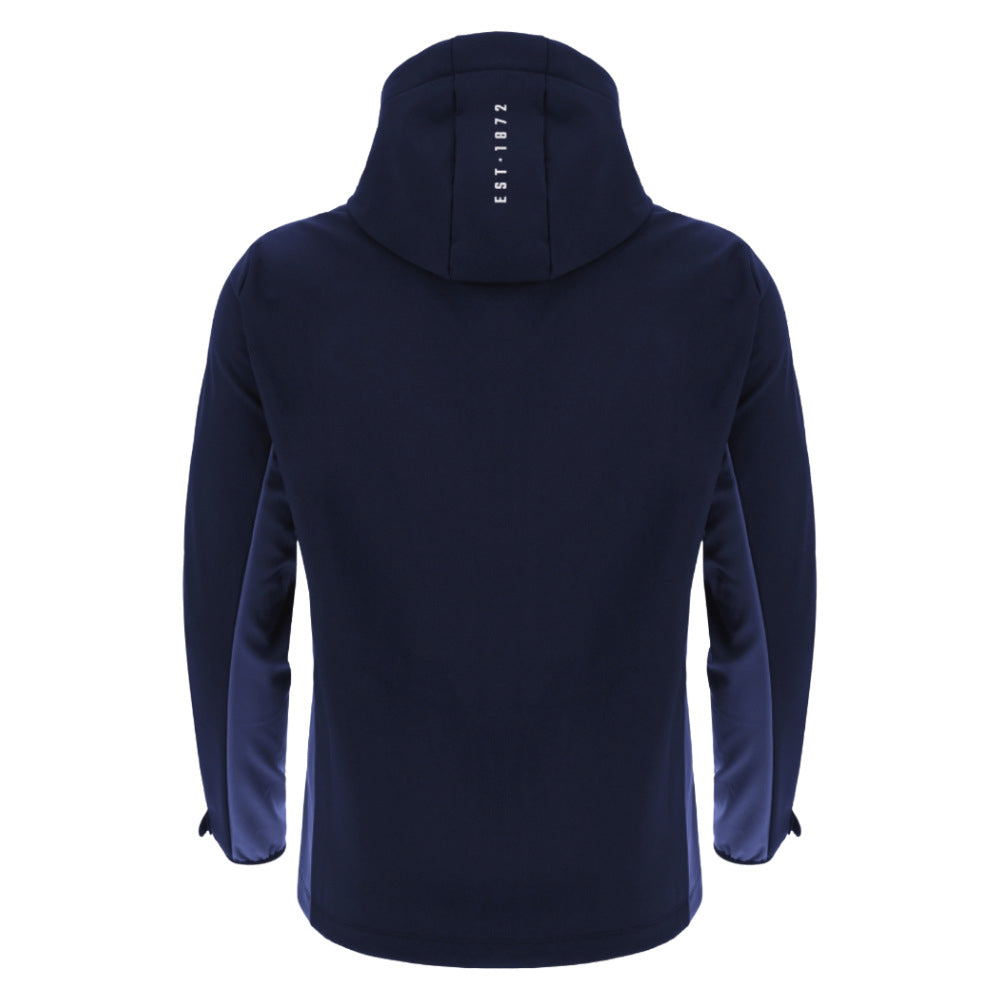 2025-2026 Cardiff Rugby Softshell Jacket (Navy) Product - Jackets Macron