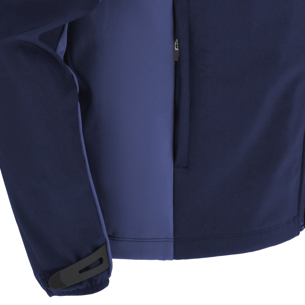 2025-2026 Cardiff Rugby Softshell Jacket (Navy) Product - Jackets Macron