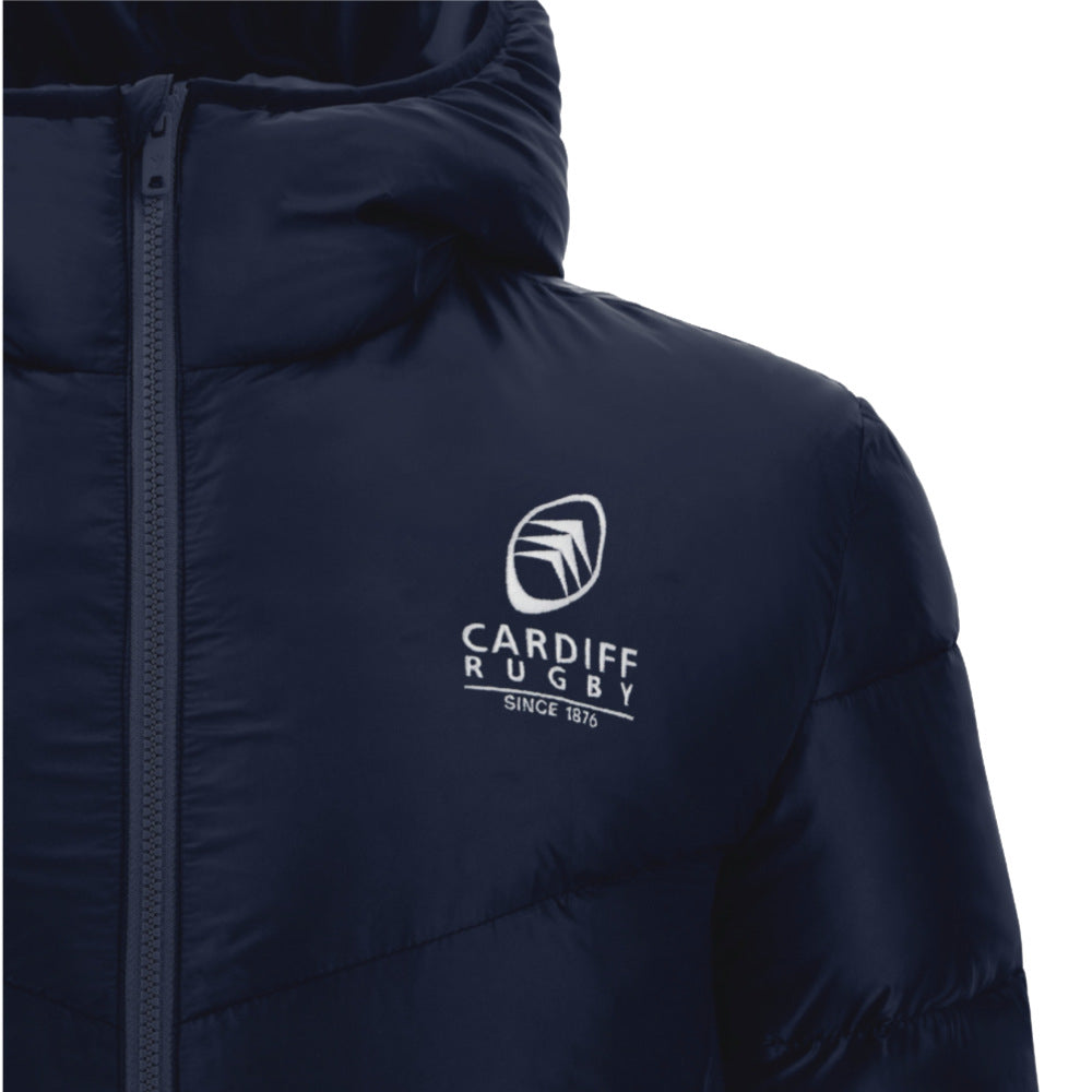 2025-2026 Cardiff Blues Padded Bomber Jacket (Navy) Product - Jackets Macron