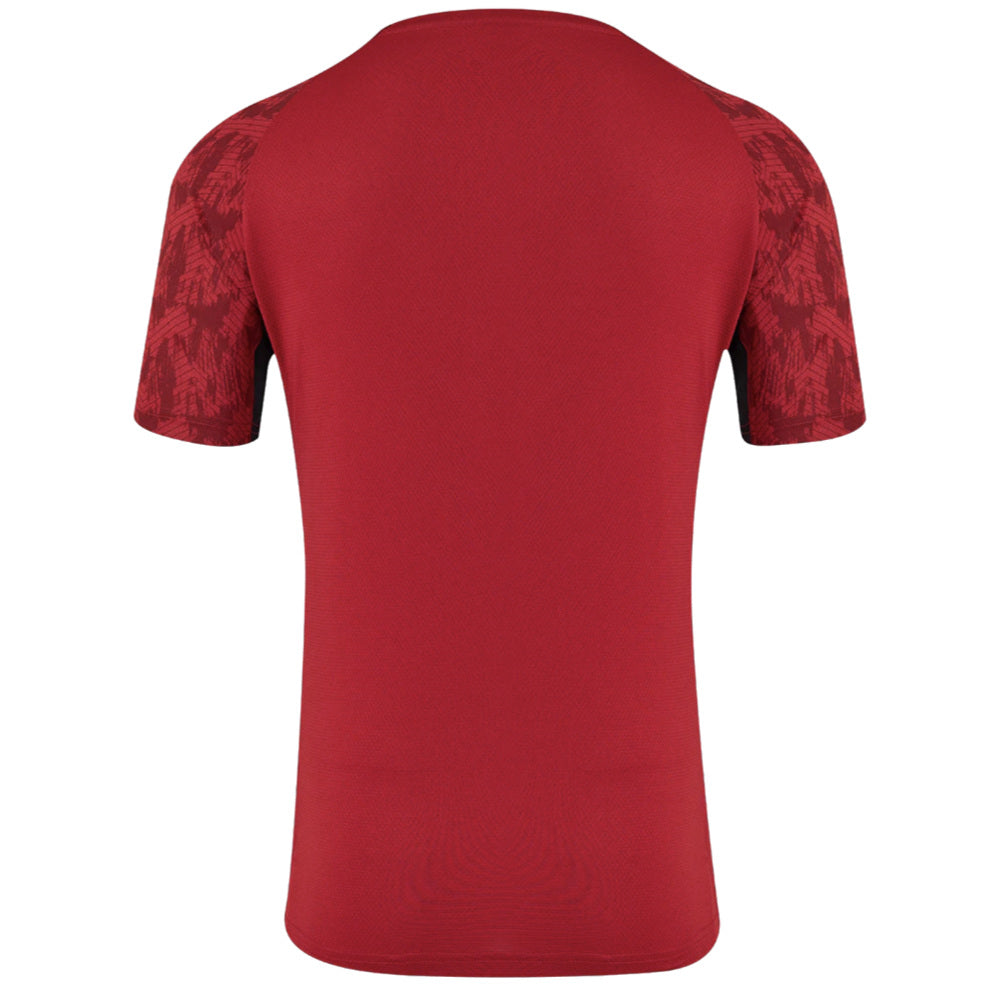 2025-2026 Saracens Performance Short Sleeve Tee (Rythmic Red) (Your Name) Product - Hero Shirts Castore