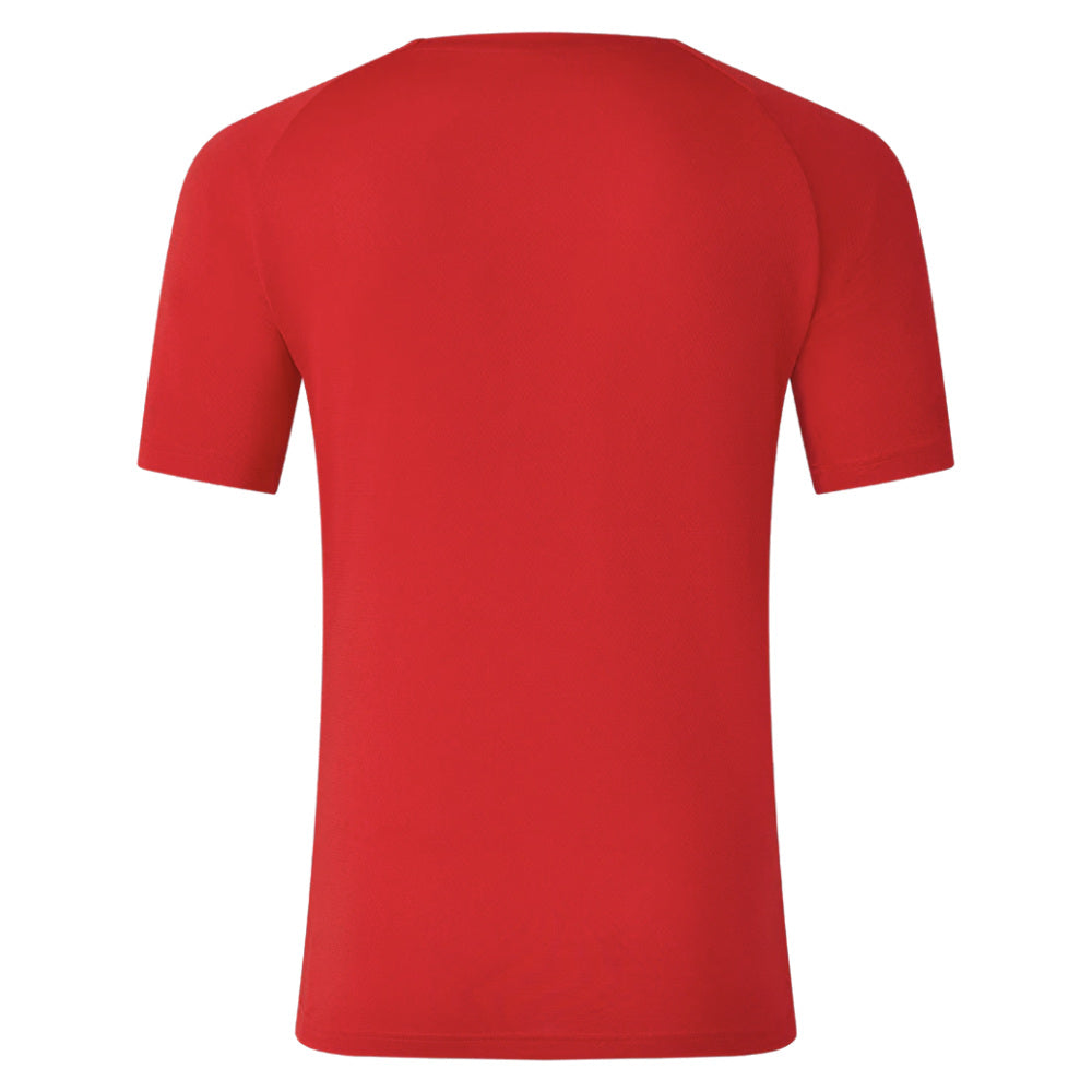 2025-2026 Saracens Pre Match Short Sleeve Tee (Red) (Your Name) Product - Hero Shirts Castore
