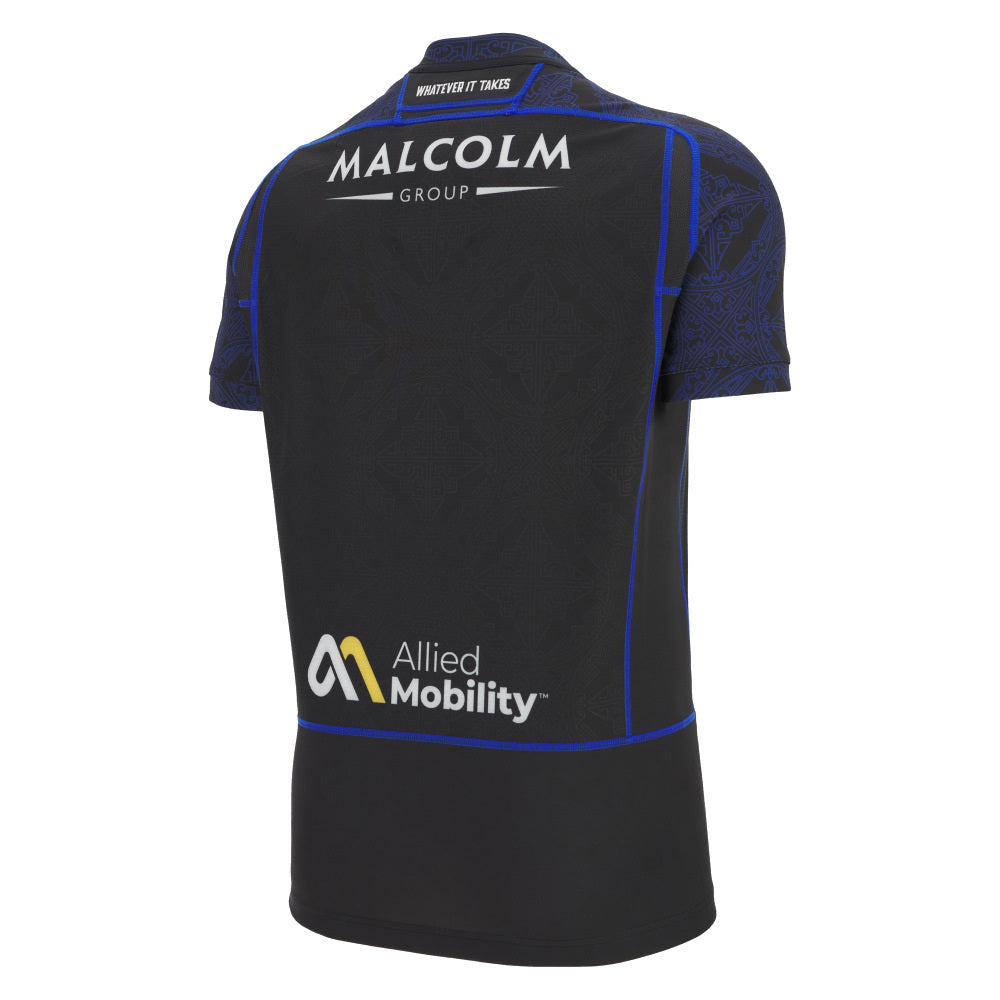2025-2026 Glasgow Warriors Home Slim Fit Rugby Shirt (Your Name) Product - Hero Shirts Macron