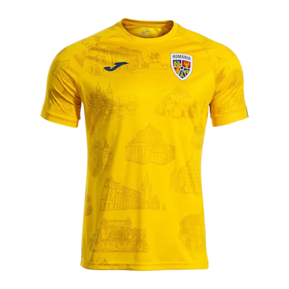 2025-2026 Romania Pre Match Shirt (Yellow) - Kids (Your Name)_2