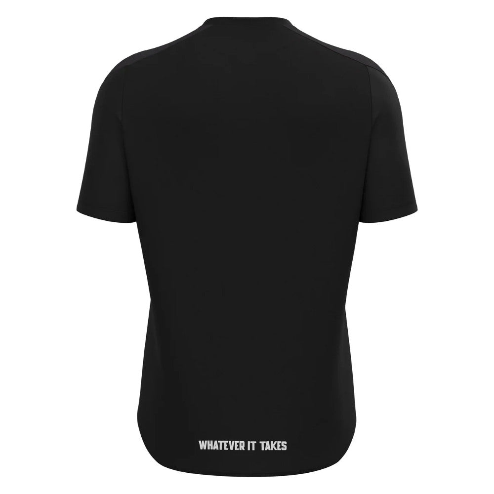2025-2026 Glasgow Warriors Rugby Training Shirt (Black) (Your Name) Product - Hero Shirts Macron