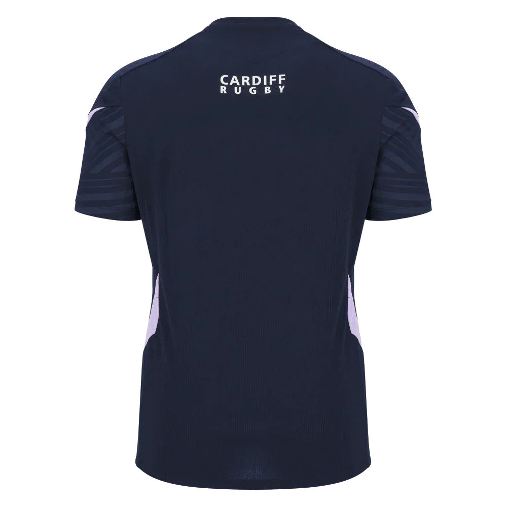 2025-2026 Cardiff Rugby Training Poly T-Shirt (Navy) (Your Name) Product - Hero Shirts Macron