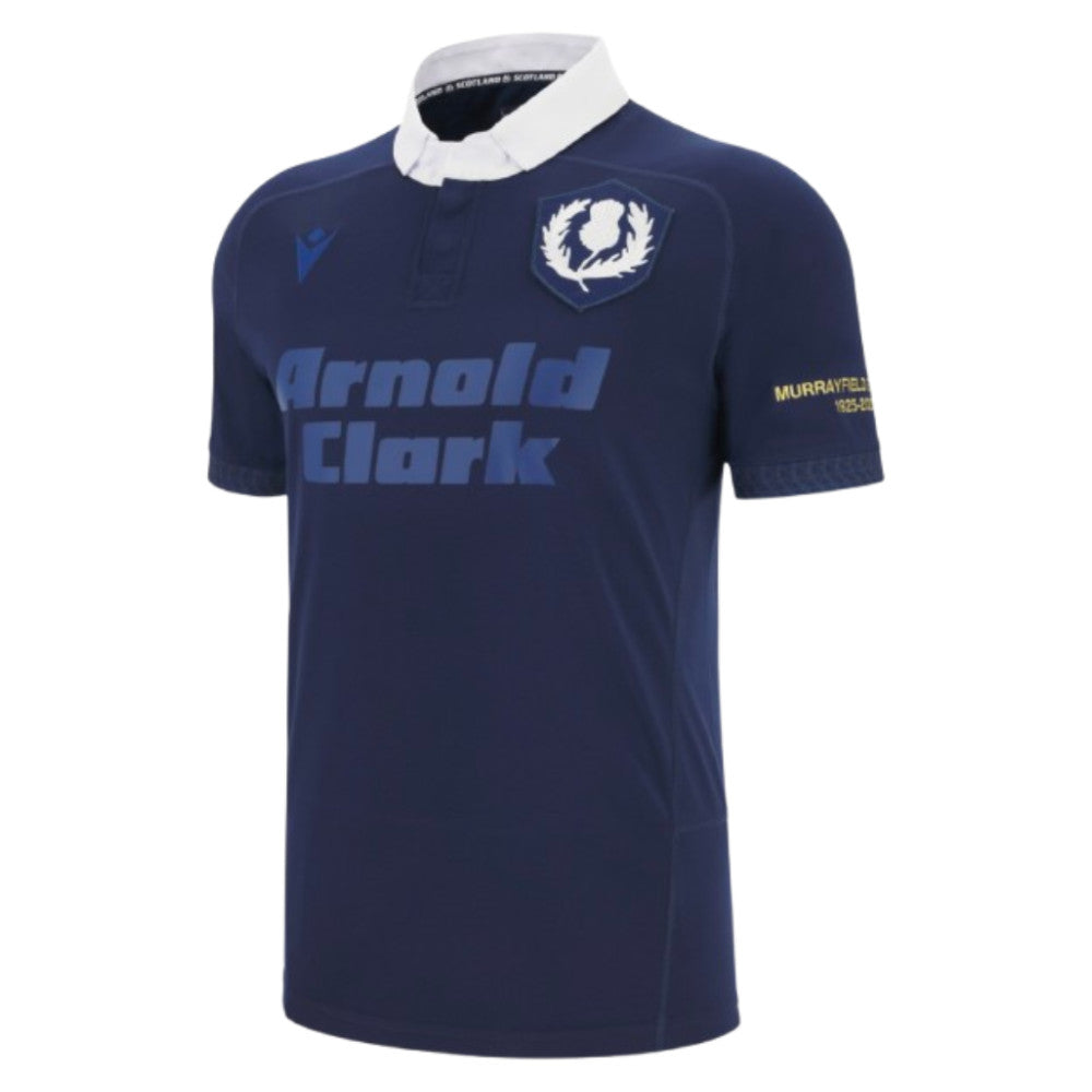 Scotland SRU Murrayfield 100 Year Anniversary Rugby Shirt (Kids) Product - Football Shirts Macron