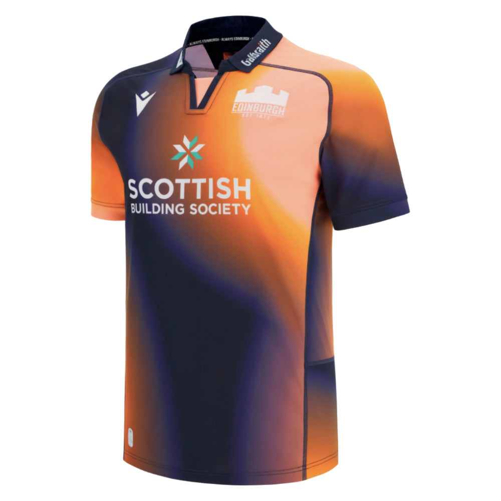 2025-2026 Edinburgh Rugby Euro Replica Shirt (Your Name) Product - Hero Shirts Macron