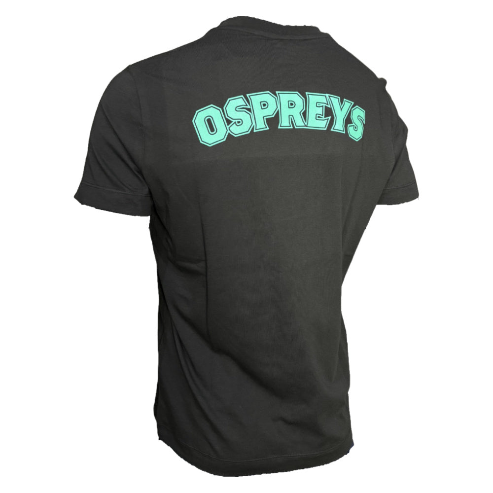 2025-2026 Ospreys Rugby Cotton Leisure Tee (Black) Product - T-Shirt Macron