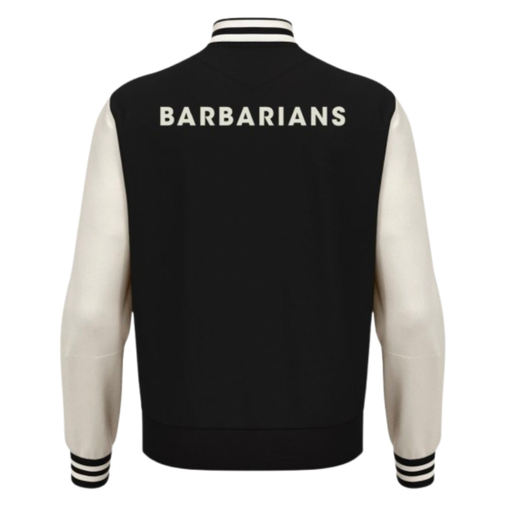 2025-2026 Barbarians Rugby Warm Up Jacket (Black) Product - Jackets Macron