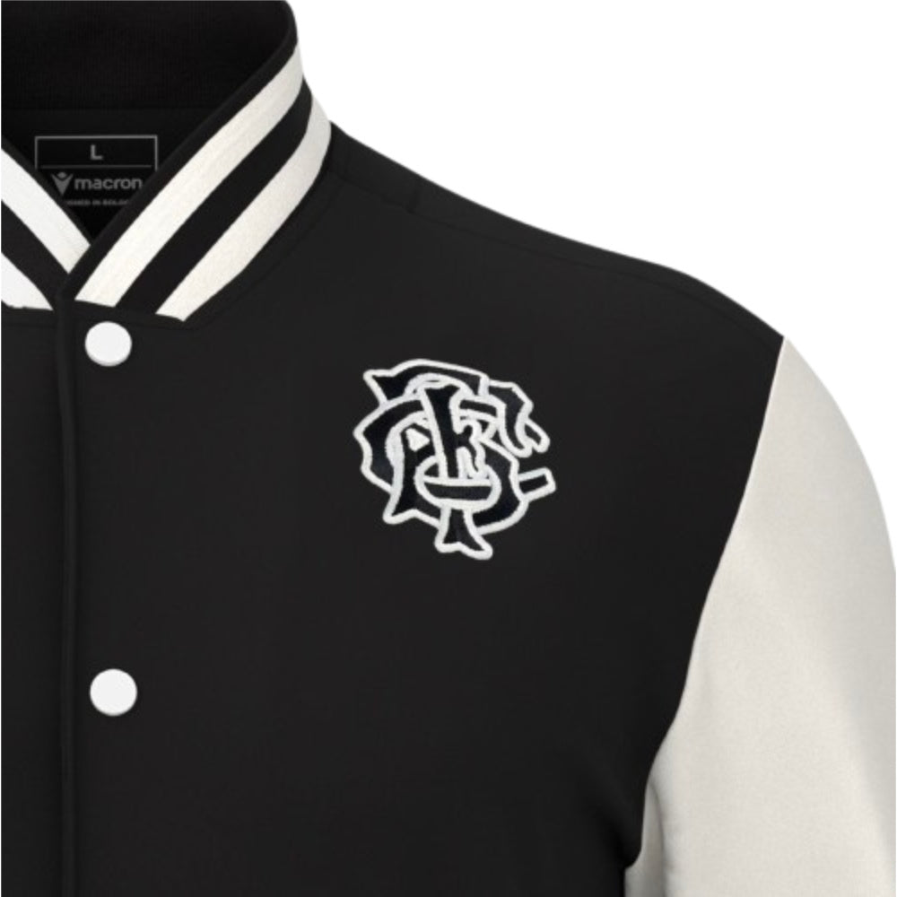 2025-2026 Barbarians Rugby Warm Up Jacket (Black) Product - Jackets Macron