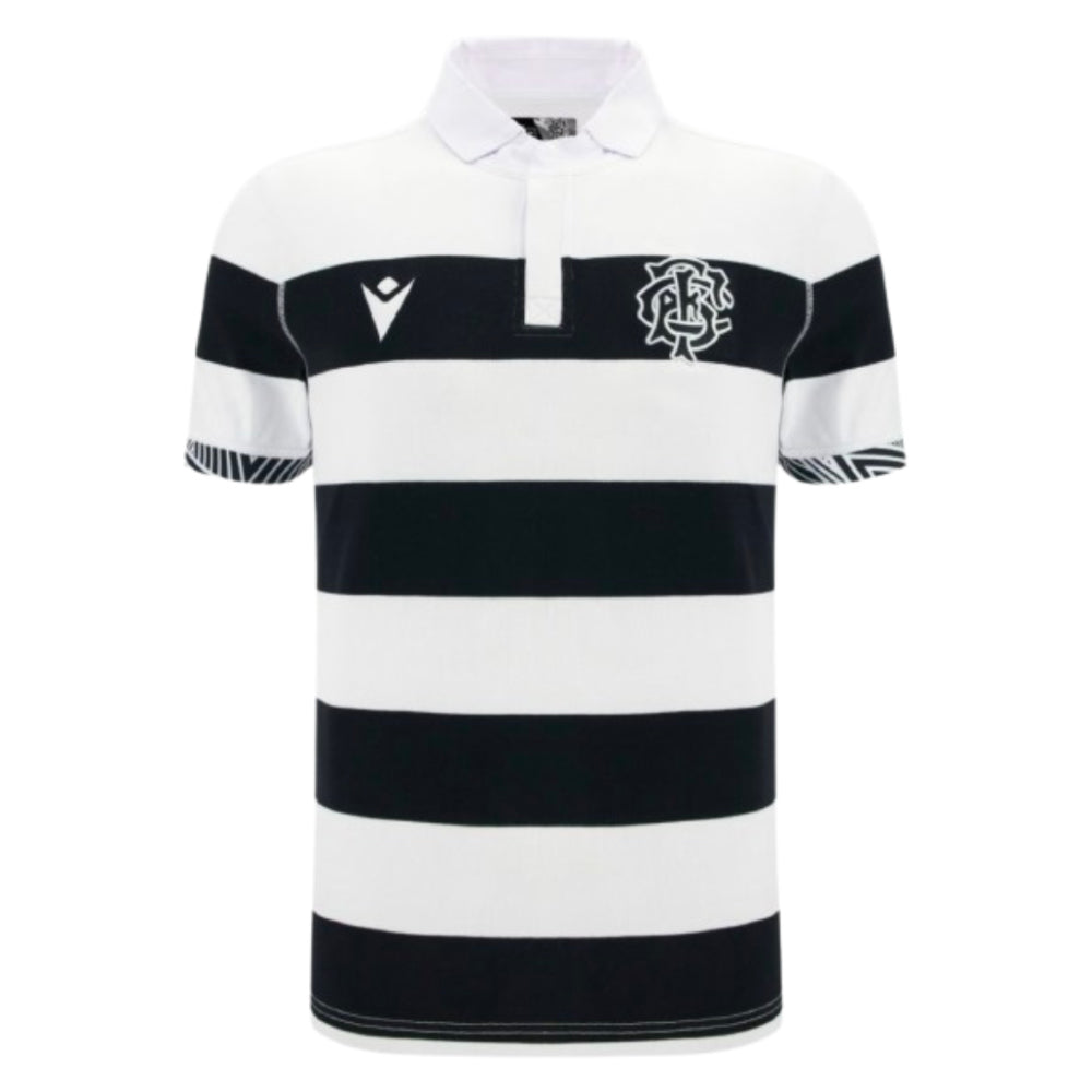 2025-2026 Barbarians Home Cotton Replica Rugby Shirt (Your Name) Product - Hero Shirts Macron