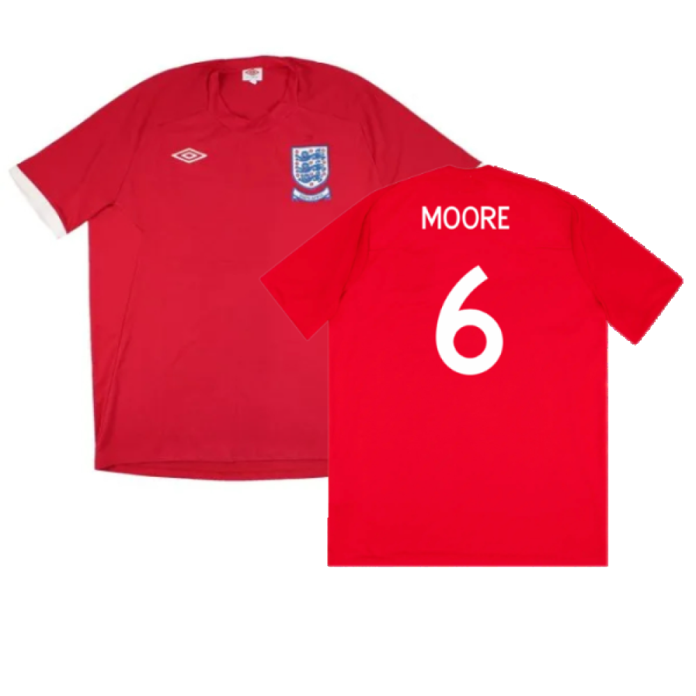 England 2010-11 Away Shirt (XL) (Good) (Moore 6) Product - Hero Shirts Umbro   