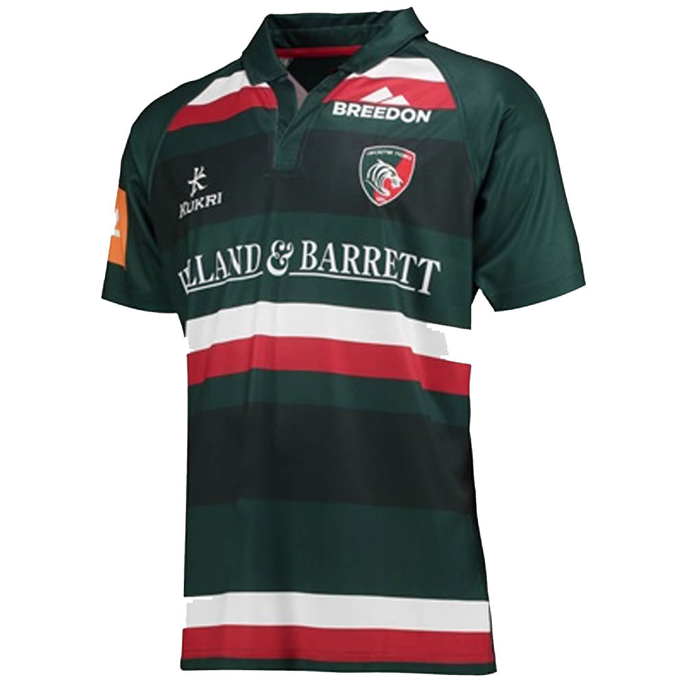 2017-2018 Leicester Tigers Home Rugby Shirt (Kids) Product - T-Shirt Kukri   