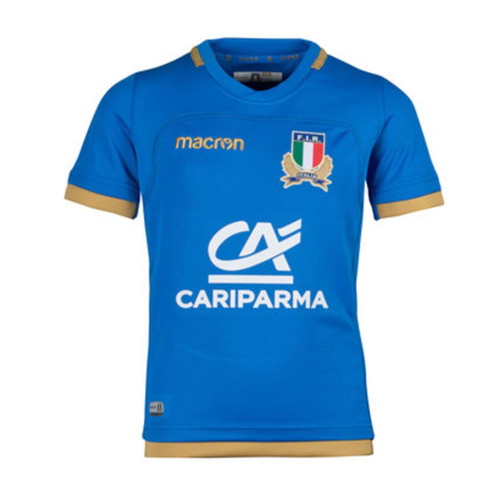 2017-2018 Italy Home Replica Rugby Shirt (Kids) Product - Football Shirts Macron   