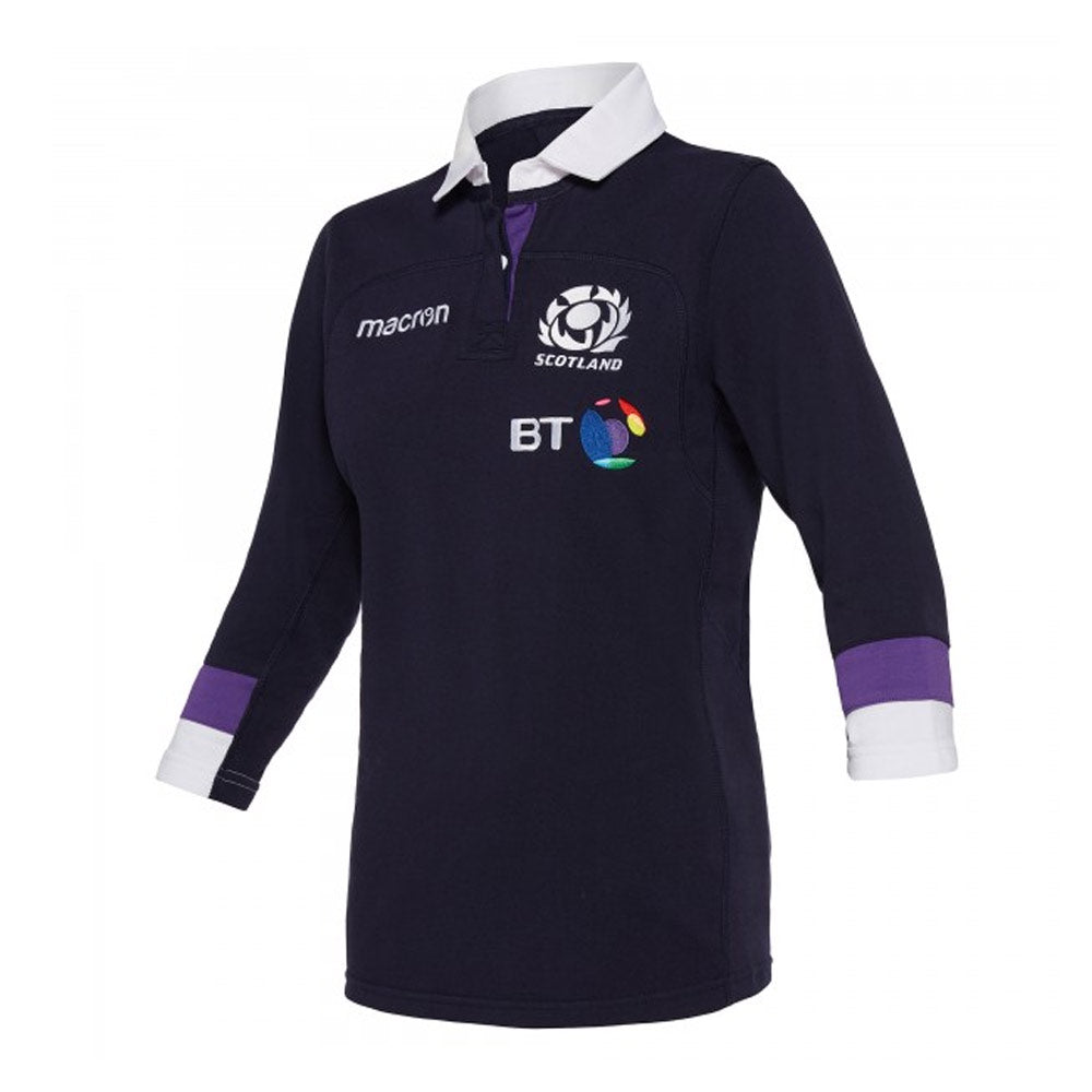 2017-2018 Scotland Macron Home Womens Cotton Rugby Shirt Product - Football Shirts Macron   