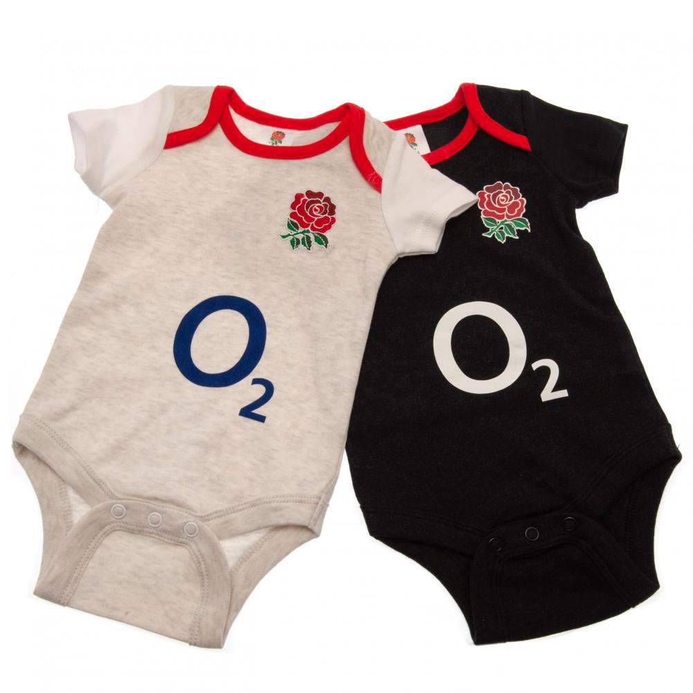 England RFU 2 Pack Bodysuit 3/6 mths GR Product - General directrugby   