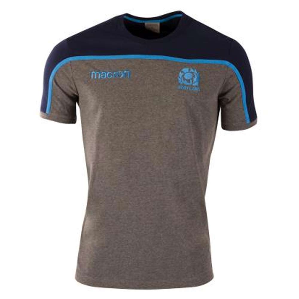 2018-2019 Scotland Macron Rugby Travel Polycotton T-Shirt (Charcoal) - Kids Product - T-Shirt Macron   