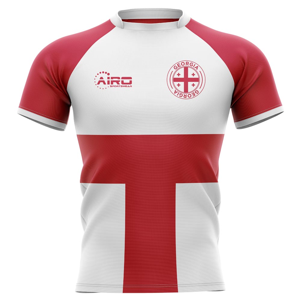 2023-2024 Georgia Flag Concept Rugby Shirt - Kids Product - Football Shirts Airo Sportswear   
