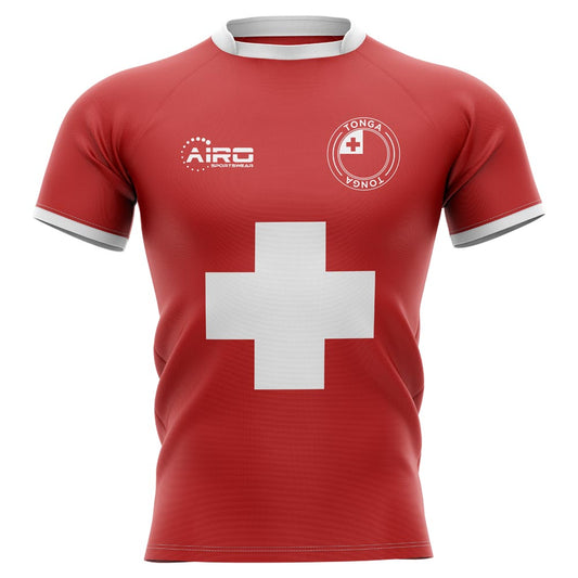 2022-2023 Tonga Flag Concept Rugby Shirt - Womens