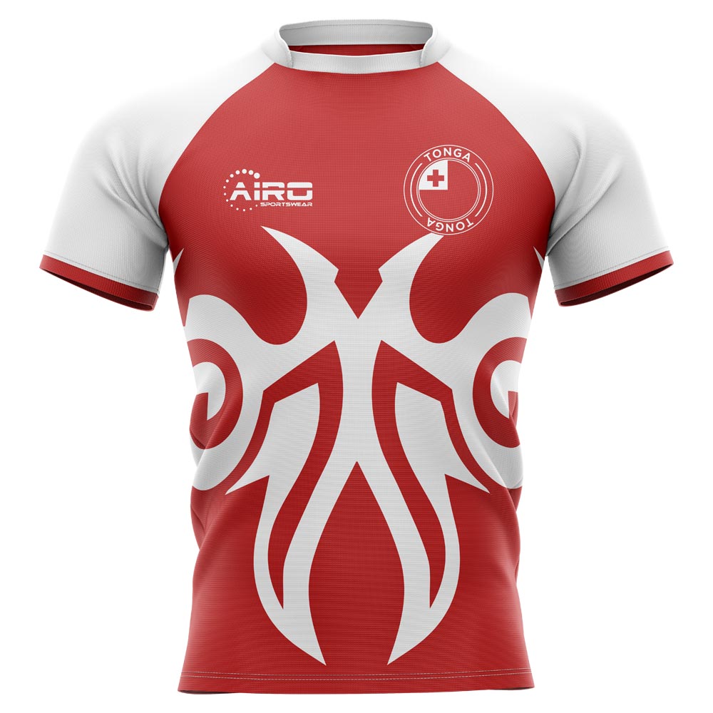 2023-2024 Tonga Home Concept Rugby Shirt - Kids (Long Sleeve) Product - Football Shirts Airo Sportswear   
