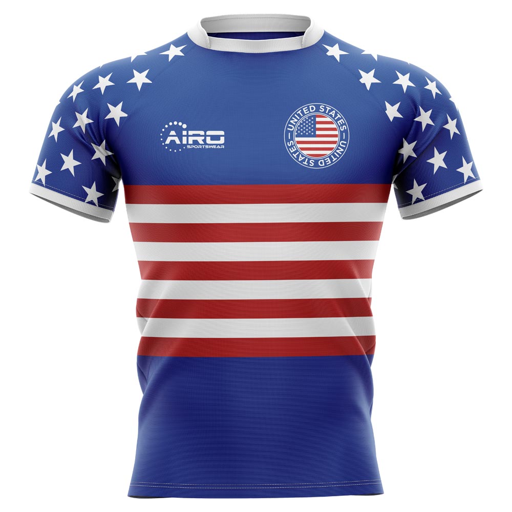 2023-2024 United States USA Flag Concept Rugby Shirt - Kids (Long Sleeve) Product - Football Shirts Airo Sportswear   