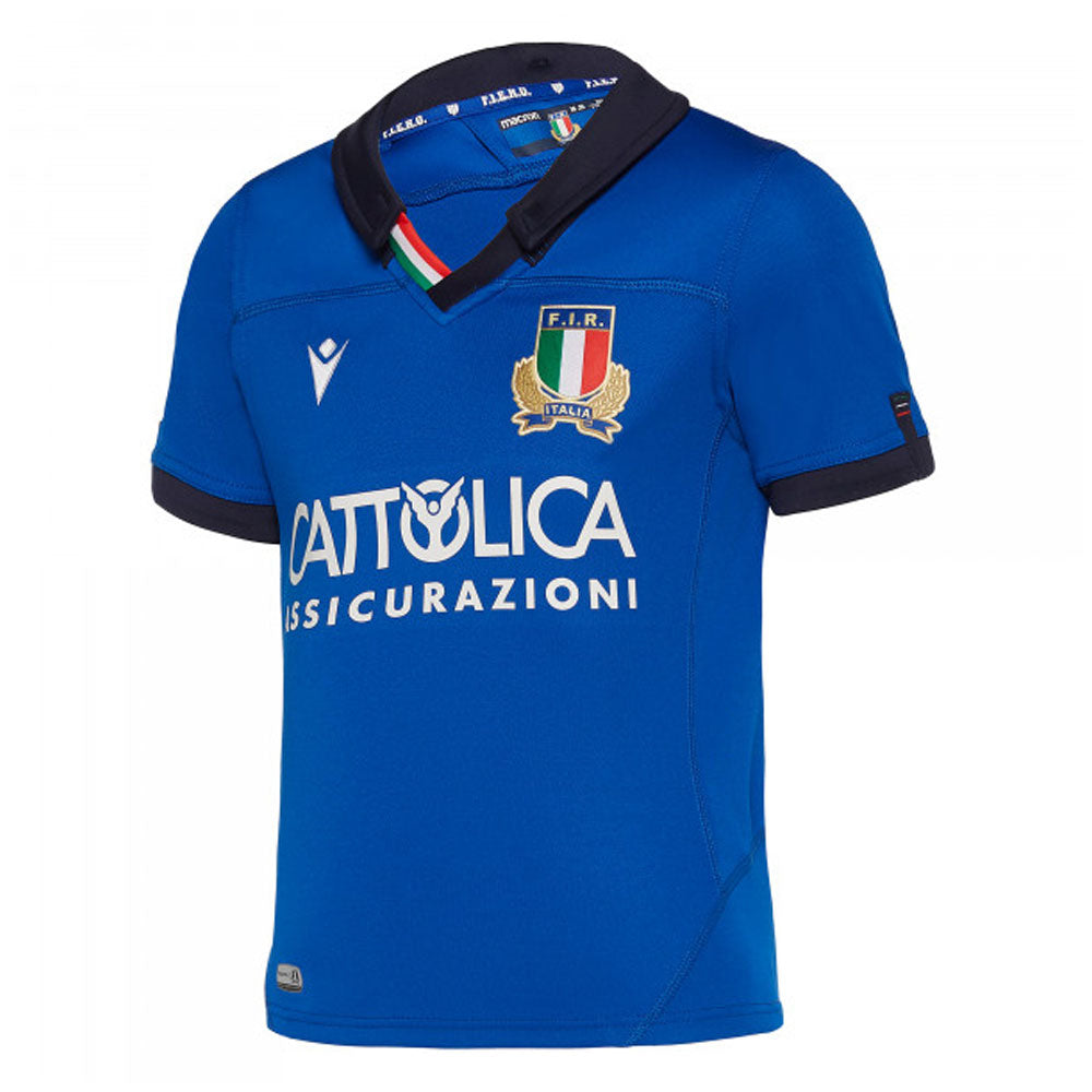 2019-2020 Italy Home Replica Rugby Shirt (Kids) Product - Football Shirts Macron   