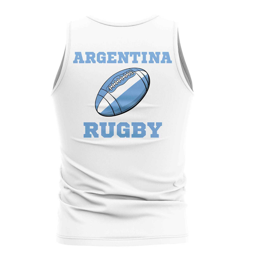 Argentina Rugby Ball Tank Top (White) Product - T-Shirt UKSoccershop   