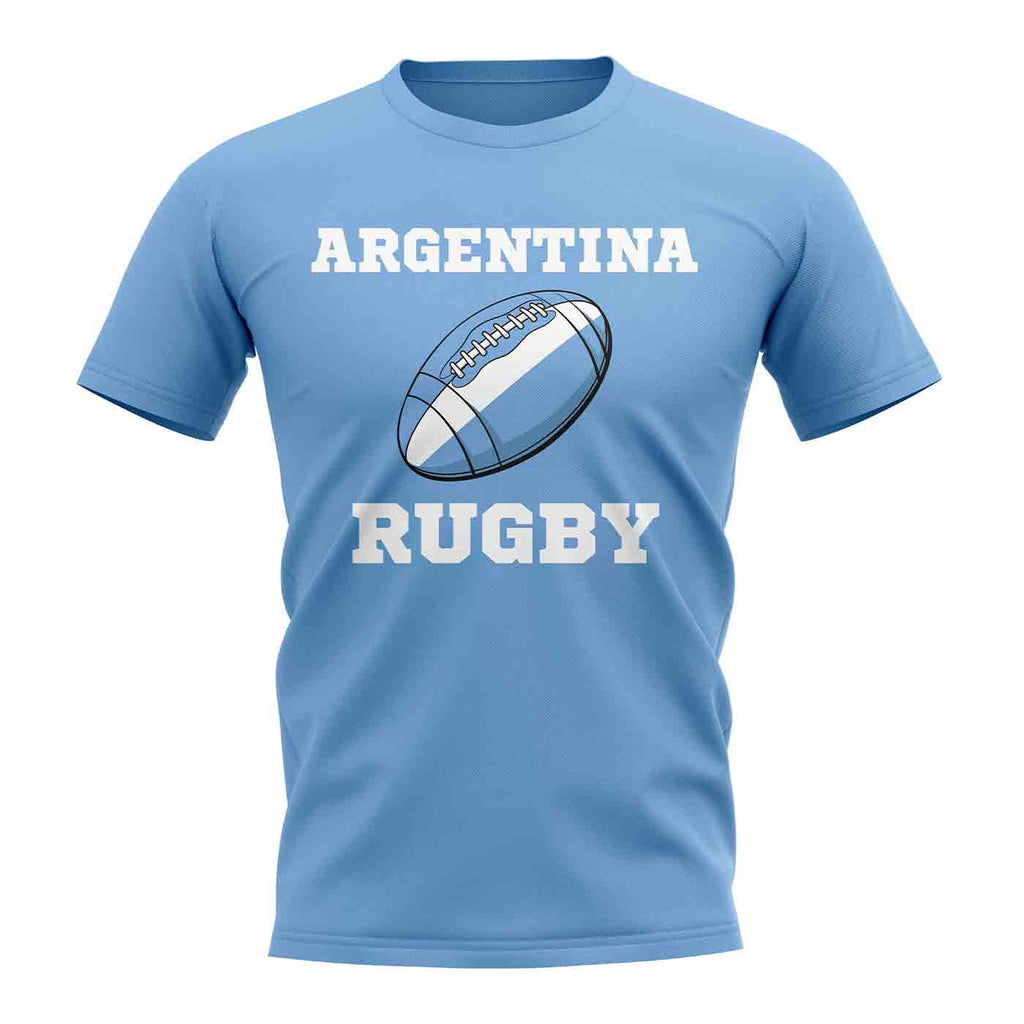 Argentina Rugby Ball T-Shirt (Sky Blue) Product - Football Shirts UKSoccershop   