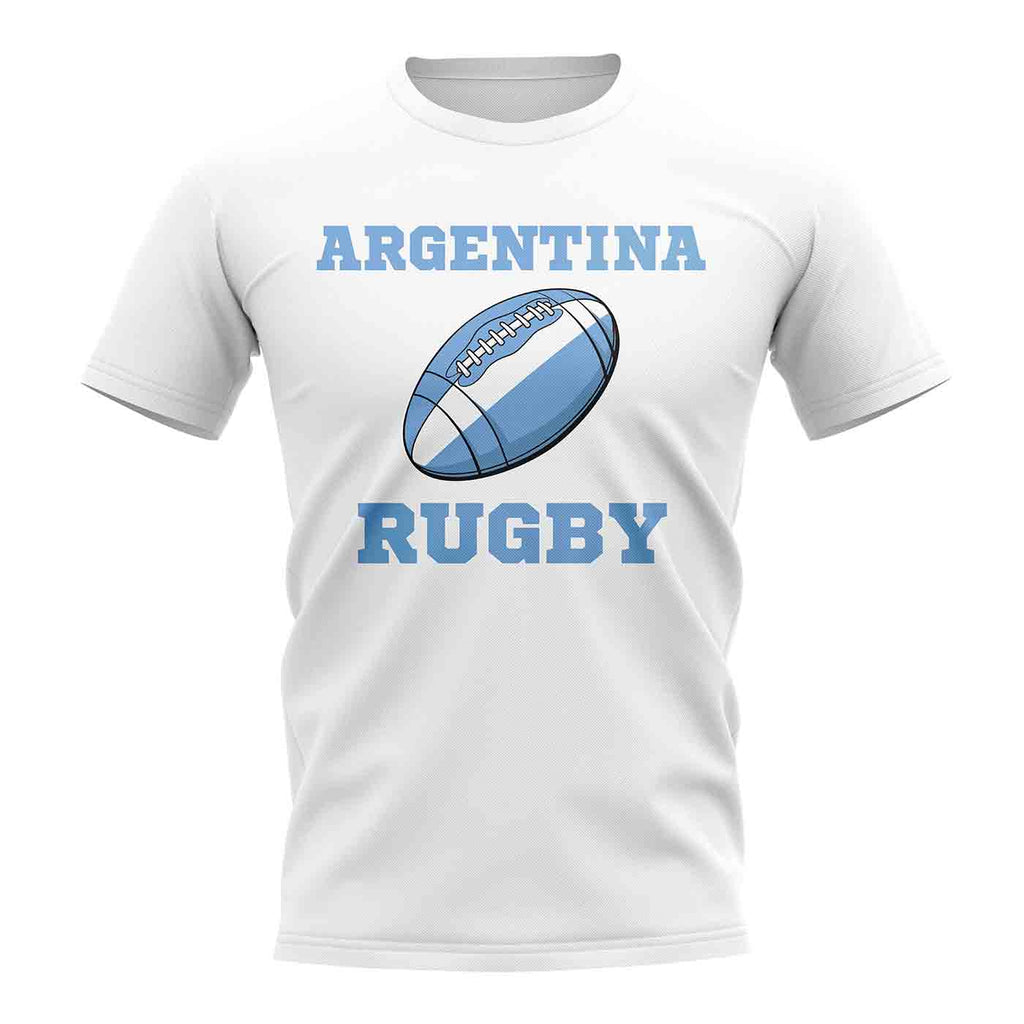 Argentina Rugby Ball T-Shirt (White) Product - Football Shirts UKSoccershop   