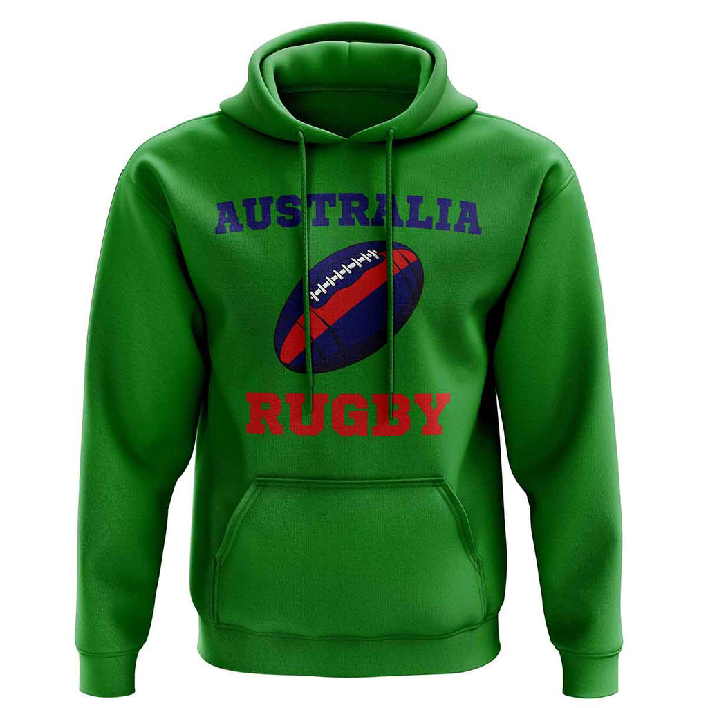 Australia Rugby Ball Hoody (Green) Product - Hoodies UKSoccershop   