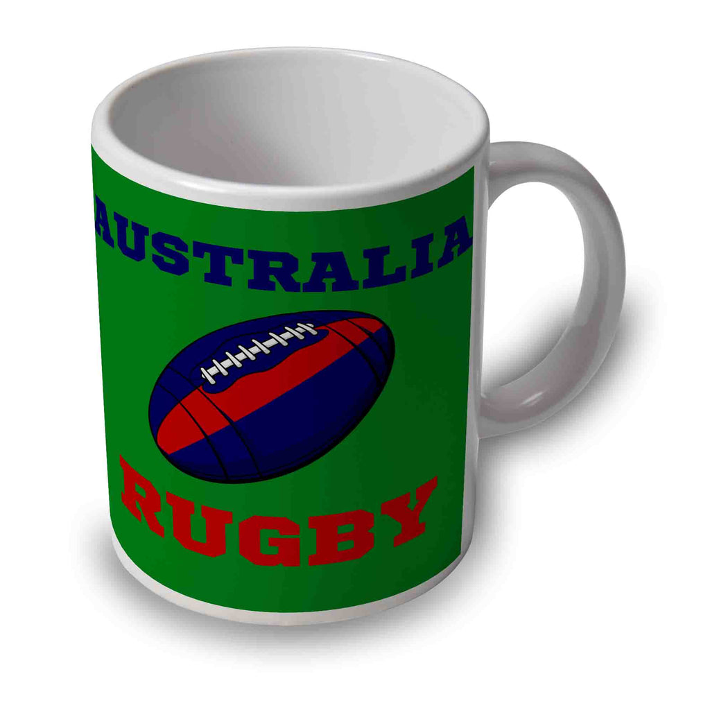 Australia Rugby Ball Mug (Green) Product - Mugs UKSoccershop   