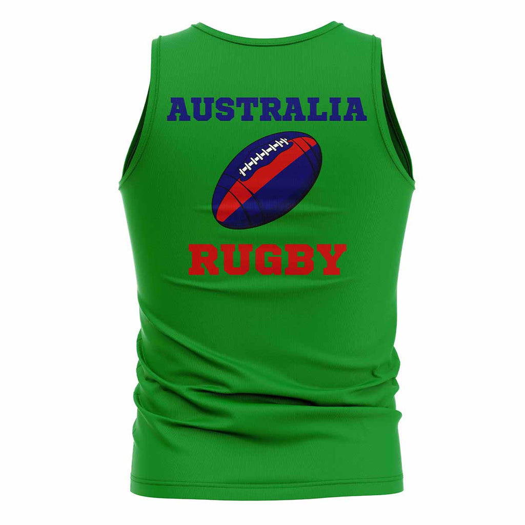 Australia Rugby Ball Tank Top (Green) Product - T-Shirt UKSoccershop   