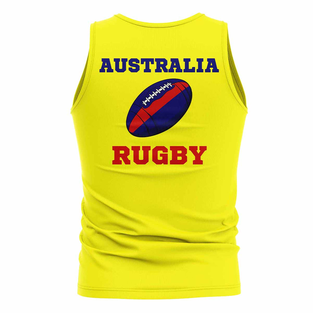 Australia Rugby Ball Tank Top (Yellow) Product - T-Shirt UKSoccershop   