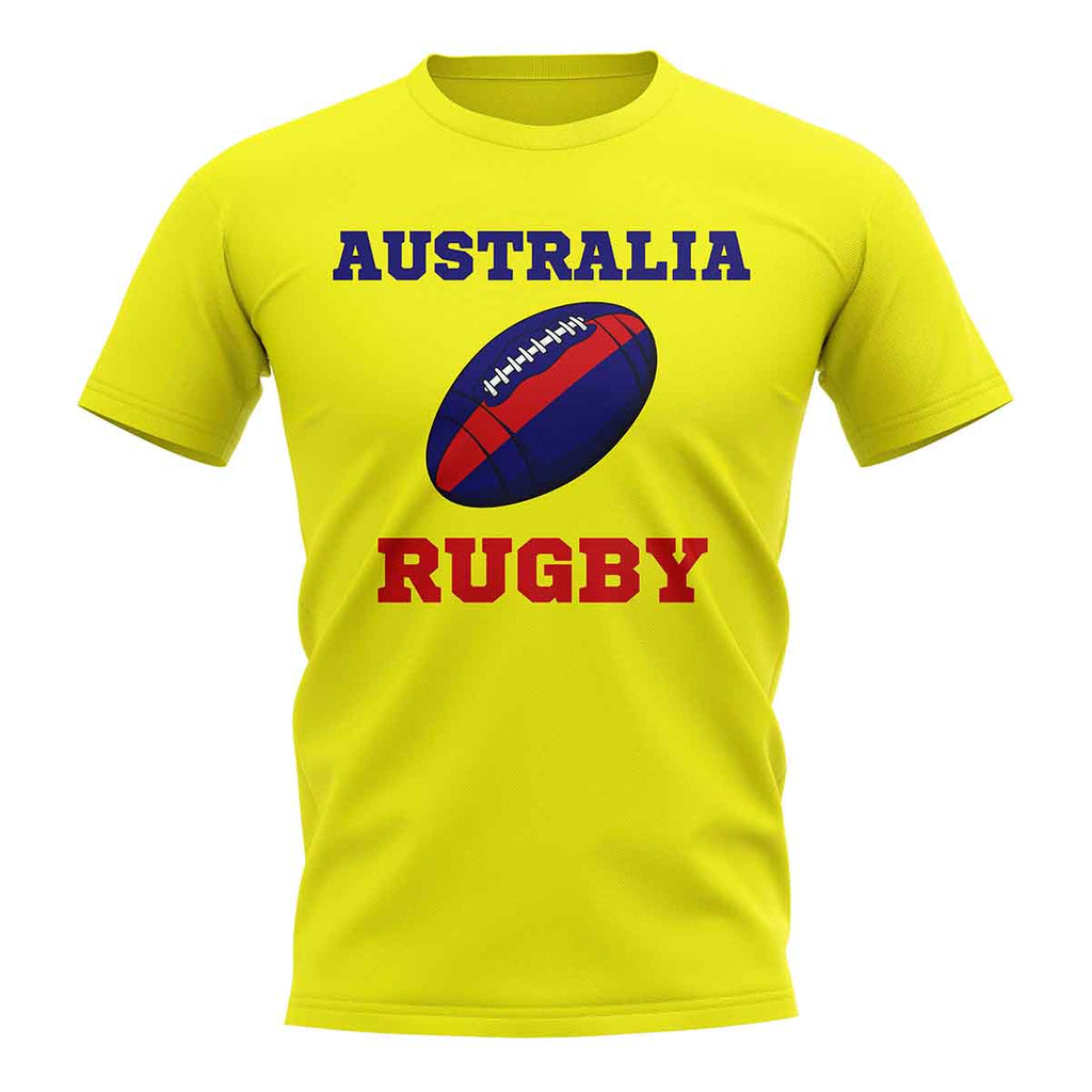 Australia  Rugby Ball T-Shirt (Yellow) Product - Football Shirts UKSoccershop   