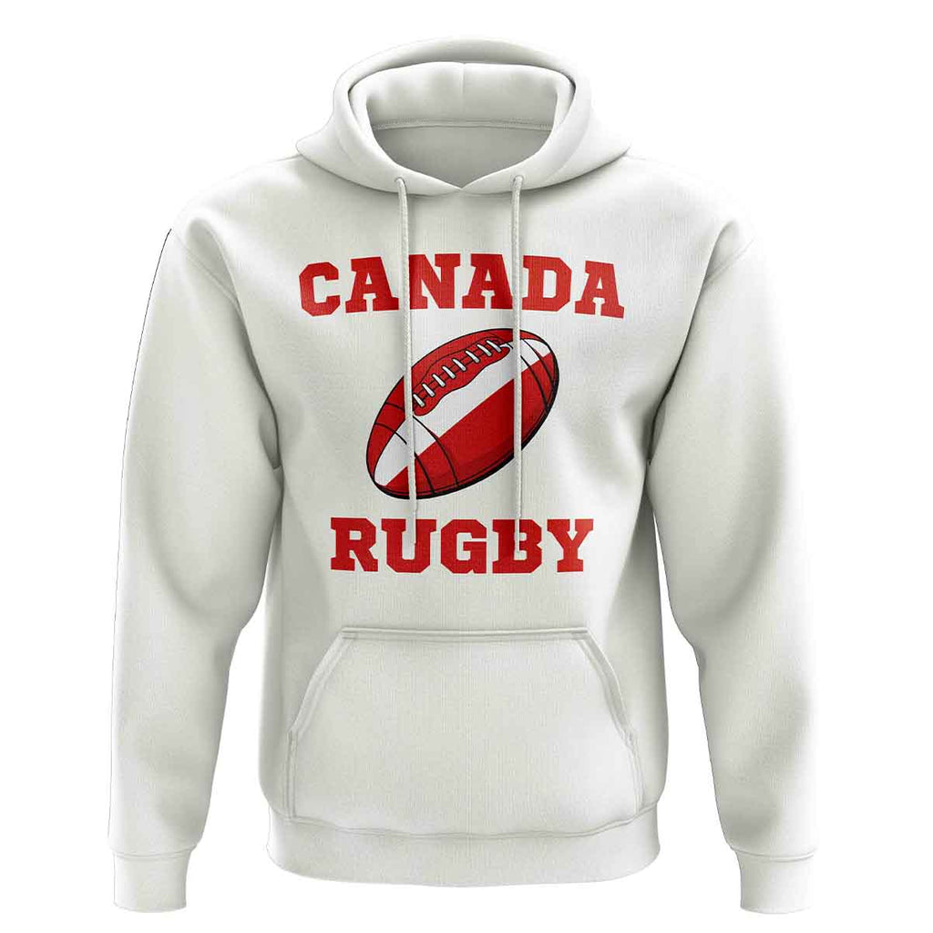 Canada Rugby Ball Hoody (White) Product - Hoodies UKSoccershop   