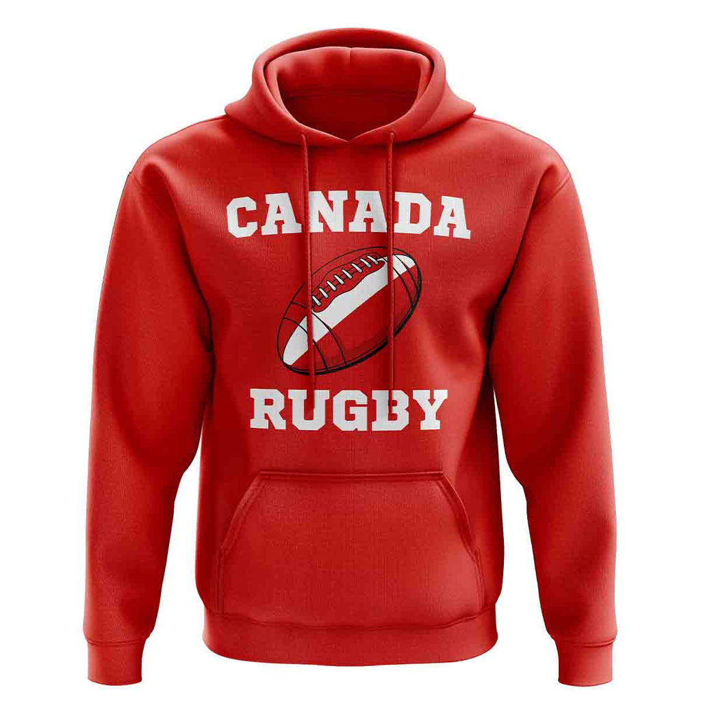 Canada Rugby Ball Hoody (Red) Product - Hoodies UKSoccershop   