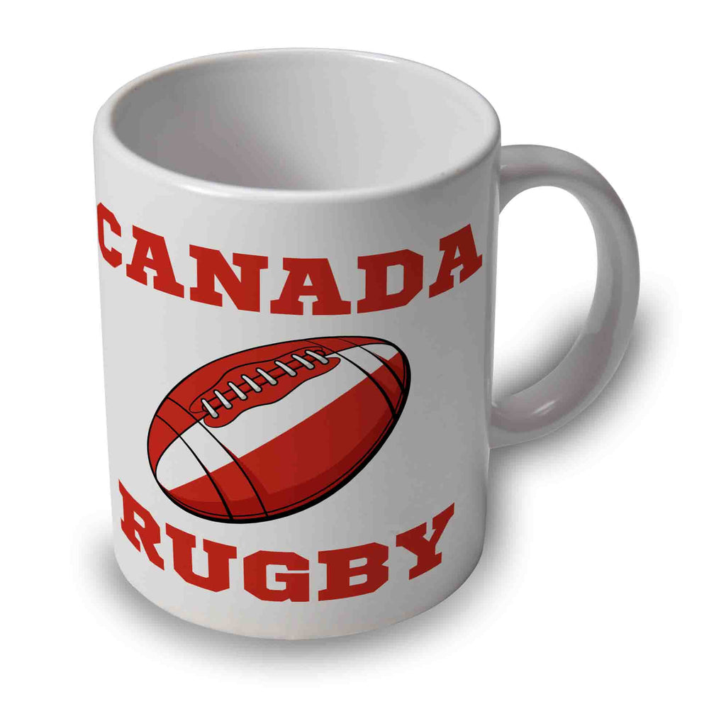 Canada Rugby Ball Mug (White) Product - Mugs UKSoccershop   