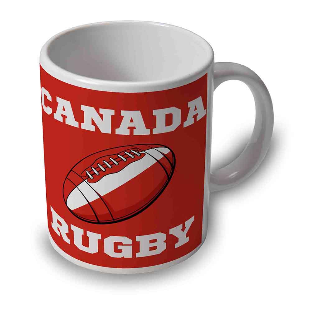 Canada Rugby Ball Mug (Red) Product - Mugs UKSoccershop   
