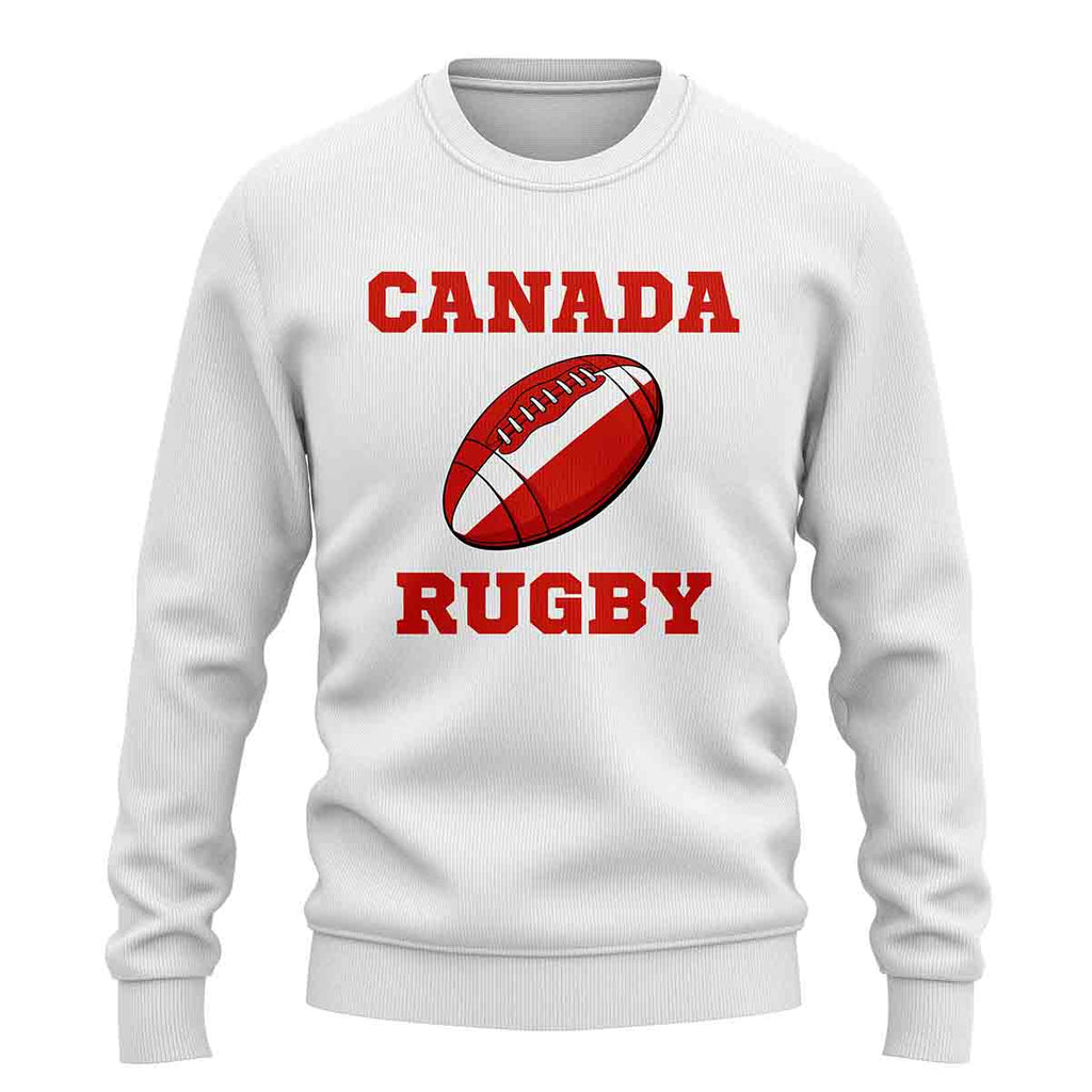Canada Rugby Ball Sweatshirt (White) Product - Football Shirts UKSoccershop   