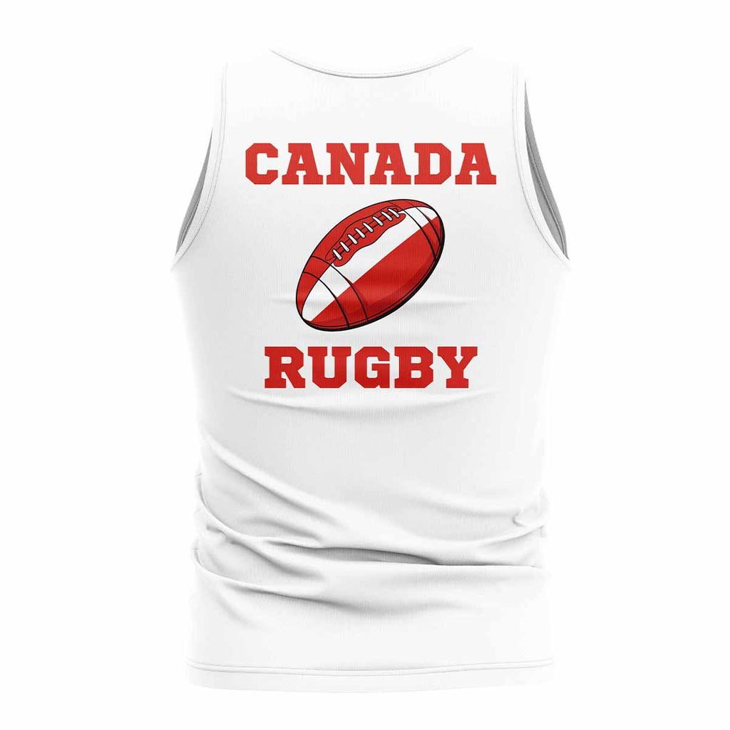 Canada Rugby Ball Tank Top (White) Product - T-Shirt UKSoccershop   