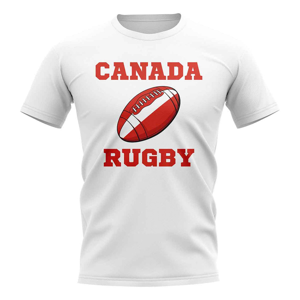 Canada Rugby Ball T-Shirt (White) Product - Football Shirts UKSoccershop   