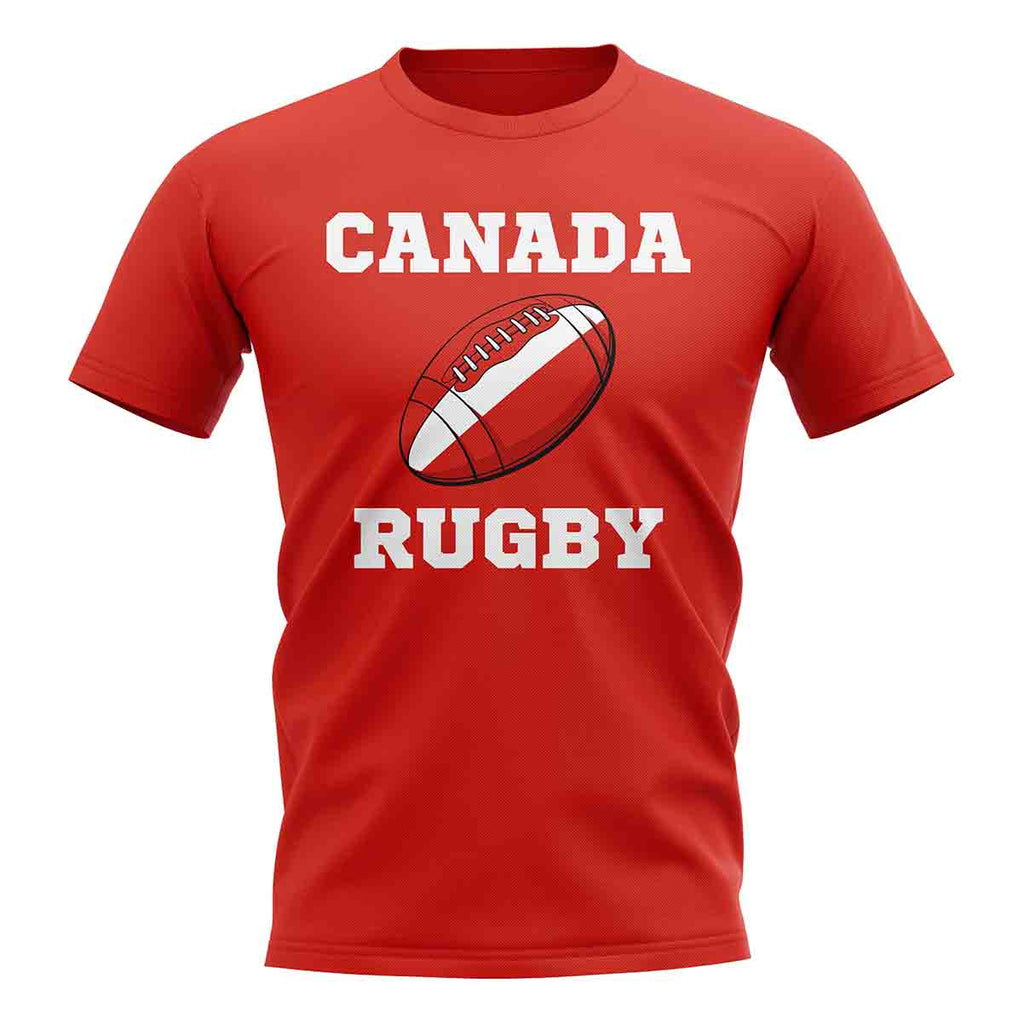 Canada Rugby Ball T-Shirt (Red) Product - Football Shirts UKSoccershop   
