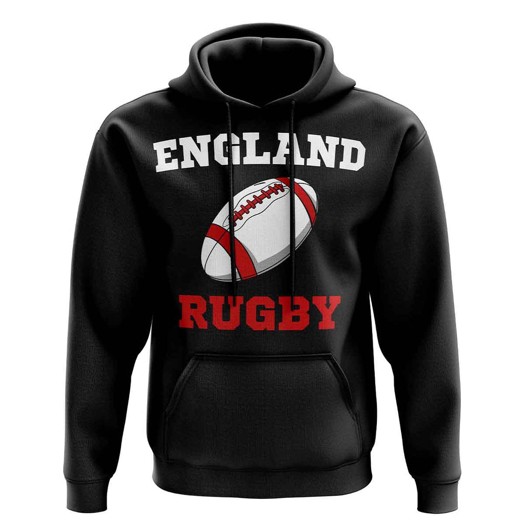 England Rugby Ball Hoody (Black) Product - Hoodies UKSoccershop   