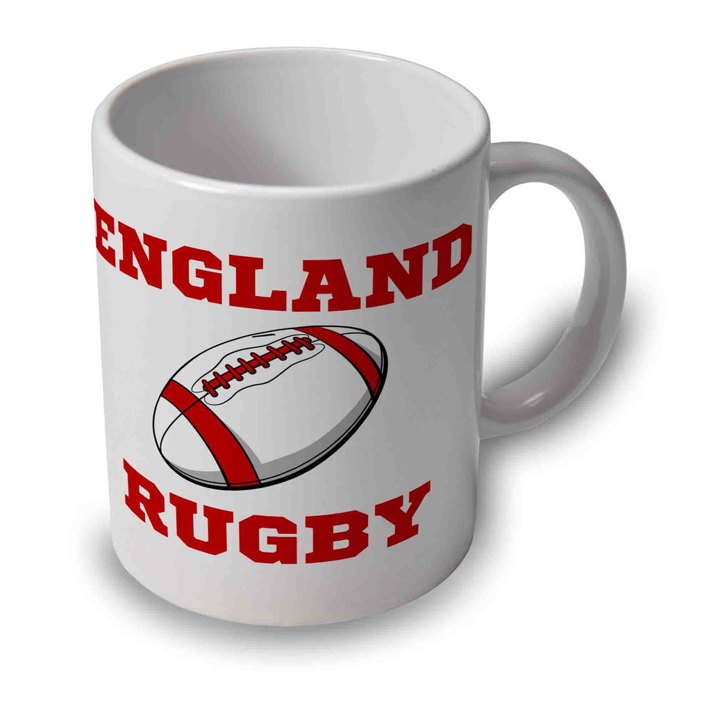 England Rugby Ball Mug (White) Product - Mugs UKSoccershop   