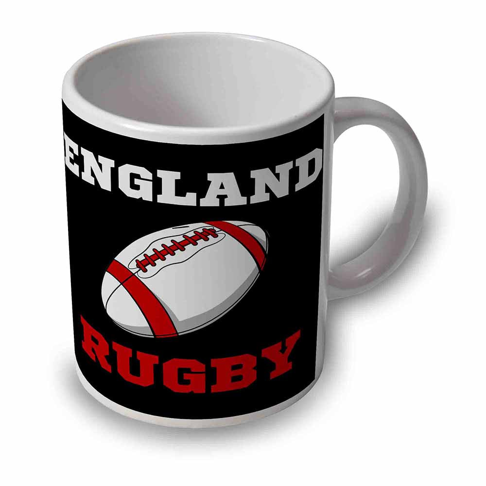 England Rugby Ball Mug (Black) Product - Mugs UKSoccershop   